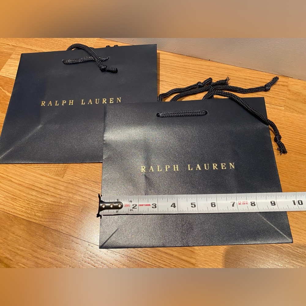 Set of 2-NEW RL navy small shopping bags